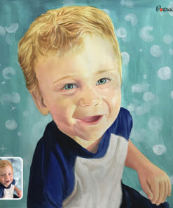 baby watercolor portrait