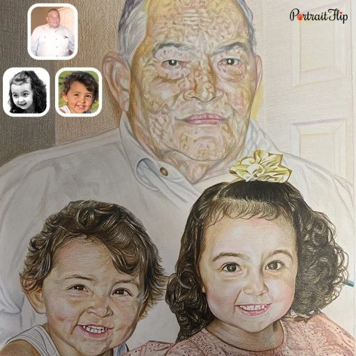 Family Colored Pencil Portraits