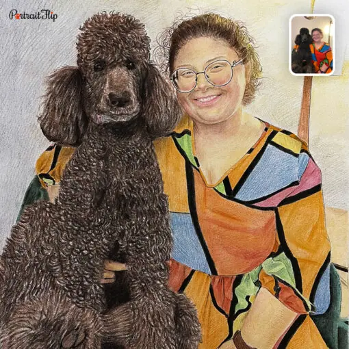 People and Pet Colored Pencil Portraits