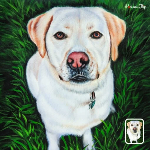 dog pastel painting