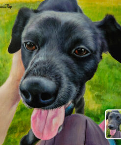 dog pastel portrait painting