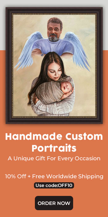 custom angel painting ad