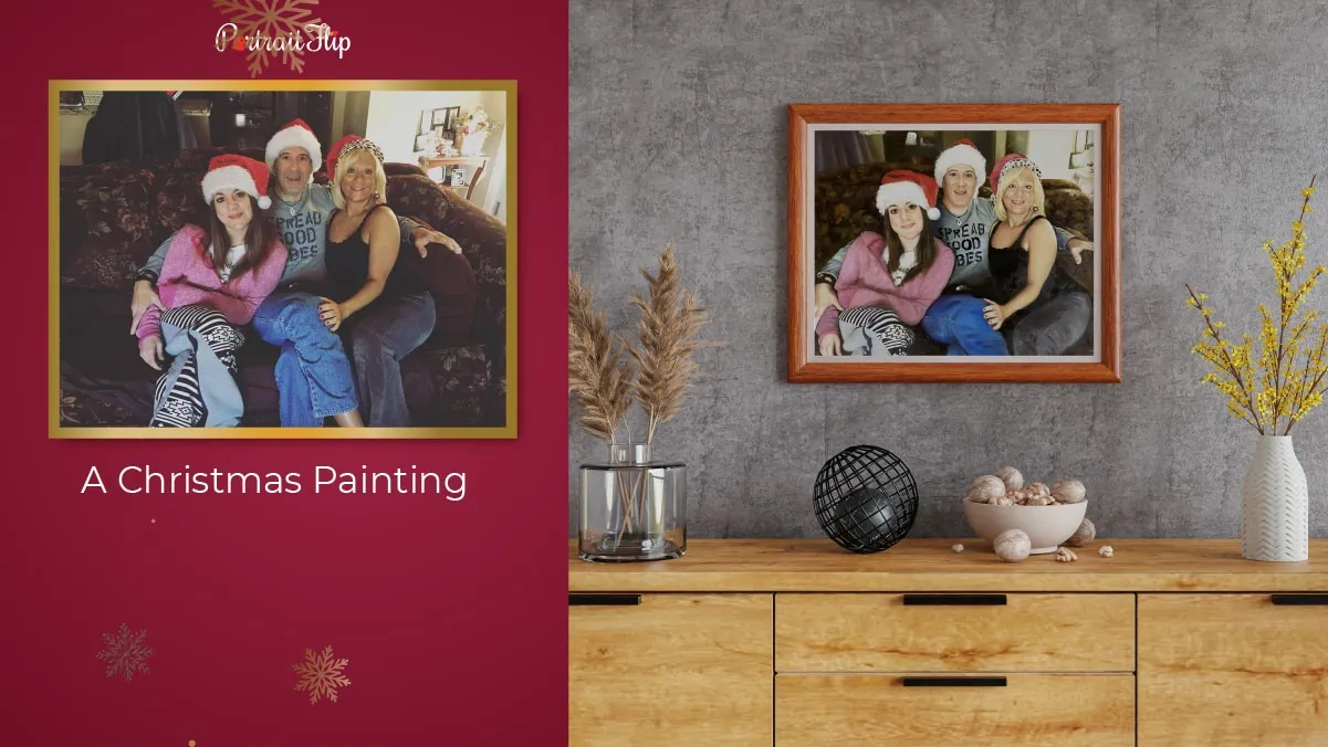 a Christmas painting is made by PortraitFlip