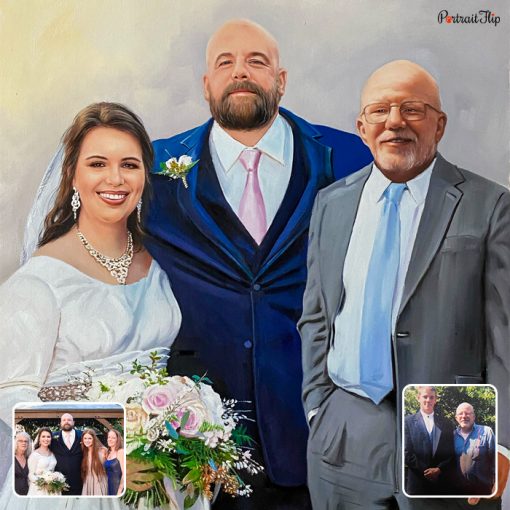 Custom Wedding Paintings | Turn Wedding Photo Into Portraits