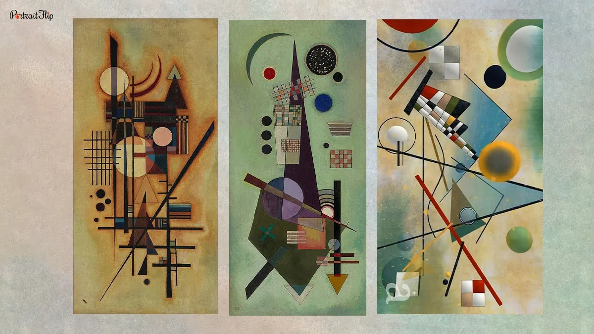Abstract artworks by Kandinsky