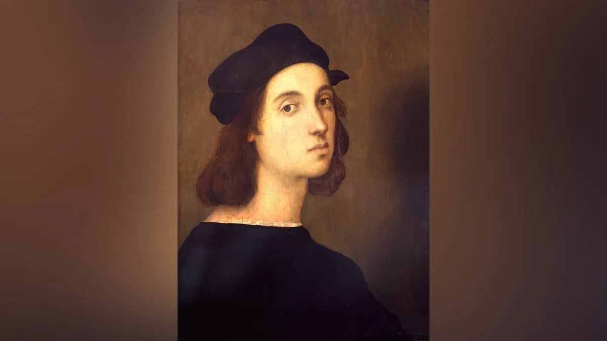 One of the famous painting by Raphael, "Self-Portrait."