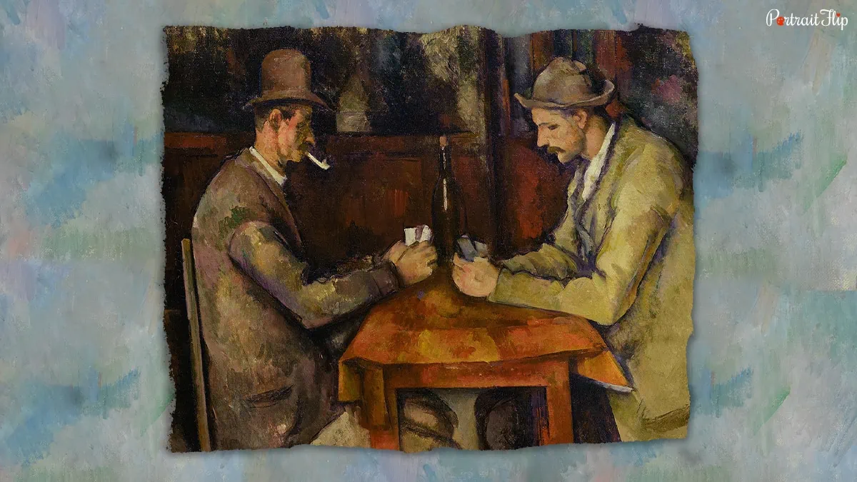 Fifth version of painting "The Card Players" that exhibits in The Musee d’Orsay, Paris.