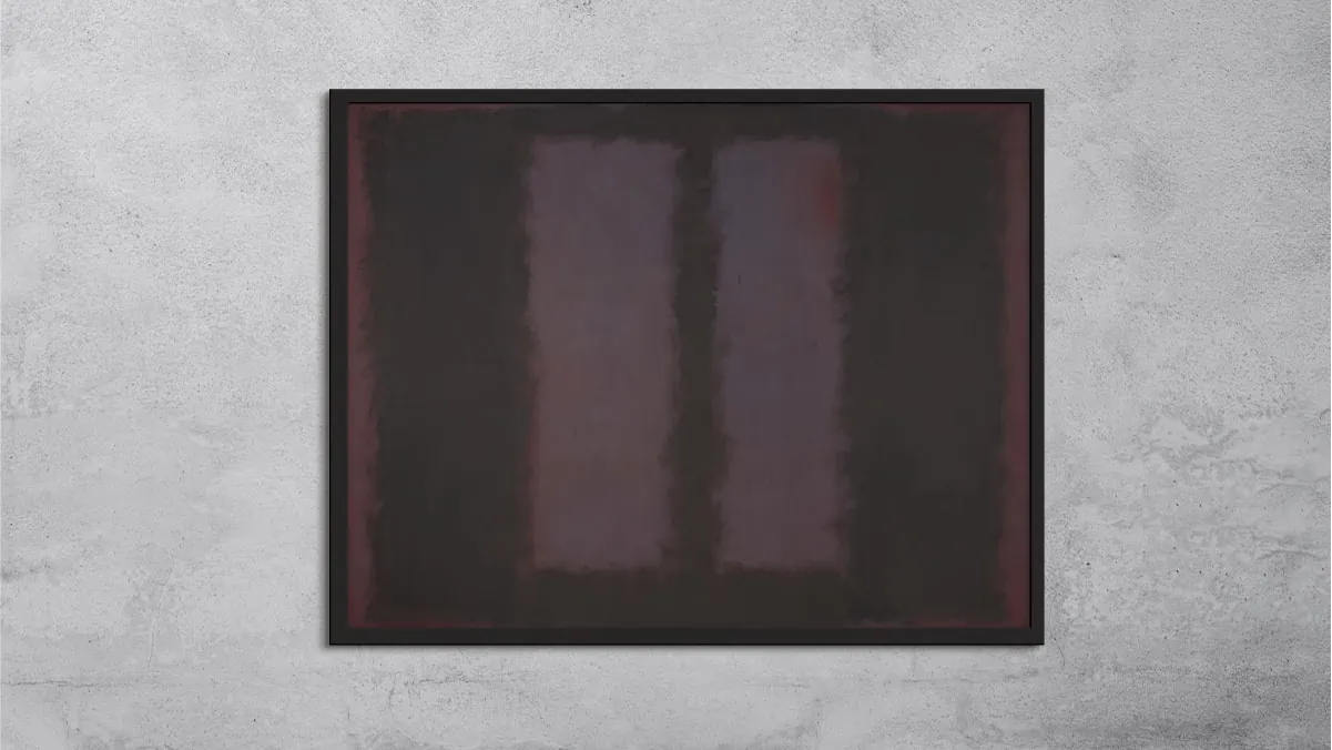 A painting by Rothko with a deep meaning, Black On Maroon, 1958.