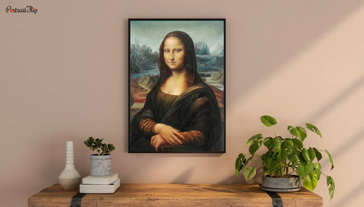 Reproduction Paintings by PortraitFlip that show the famous Mona Lisa