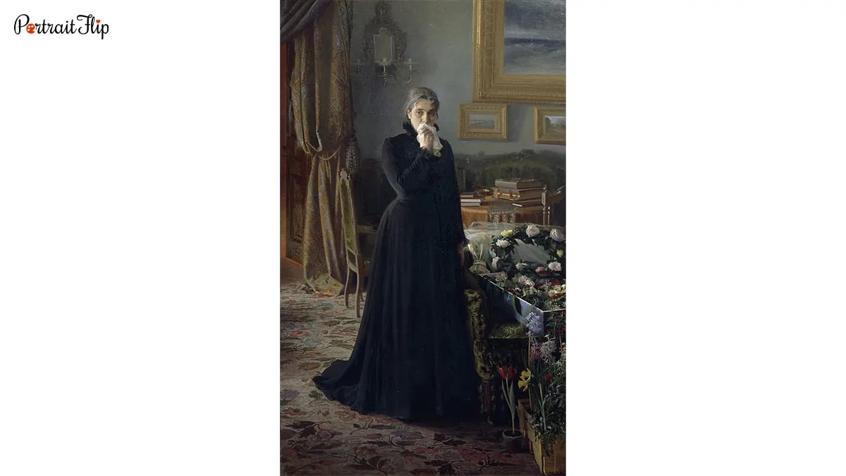 Inconsolable Grief by Ivan Kramskoy