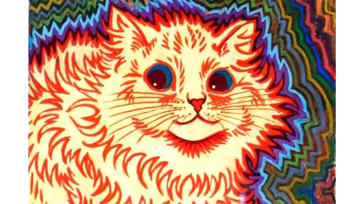 Louis Wain's cat painting.