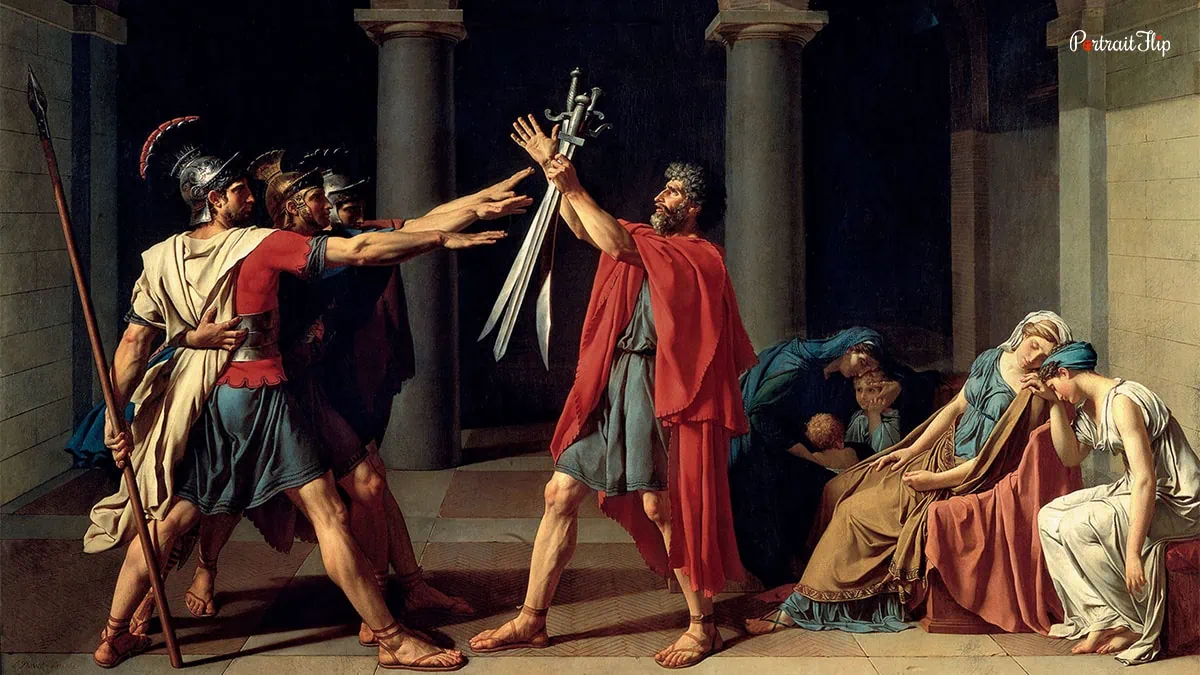 Jacques Louis David's painting Oath of the Horatii