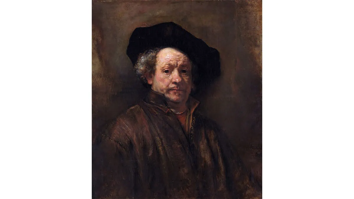 famous self portrait Self-Portrait (1660) by Rembrandt van Rijn  