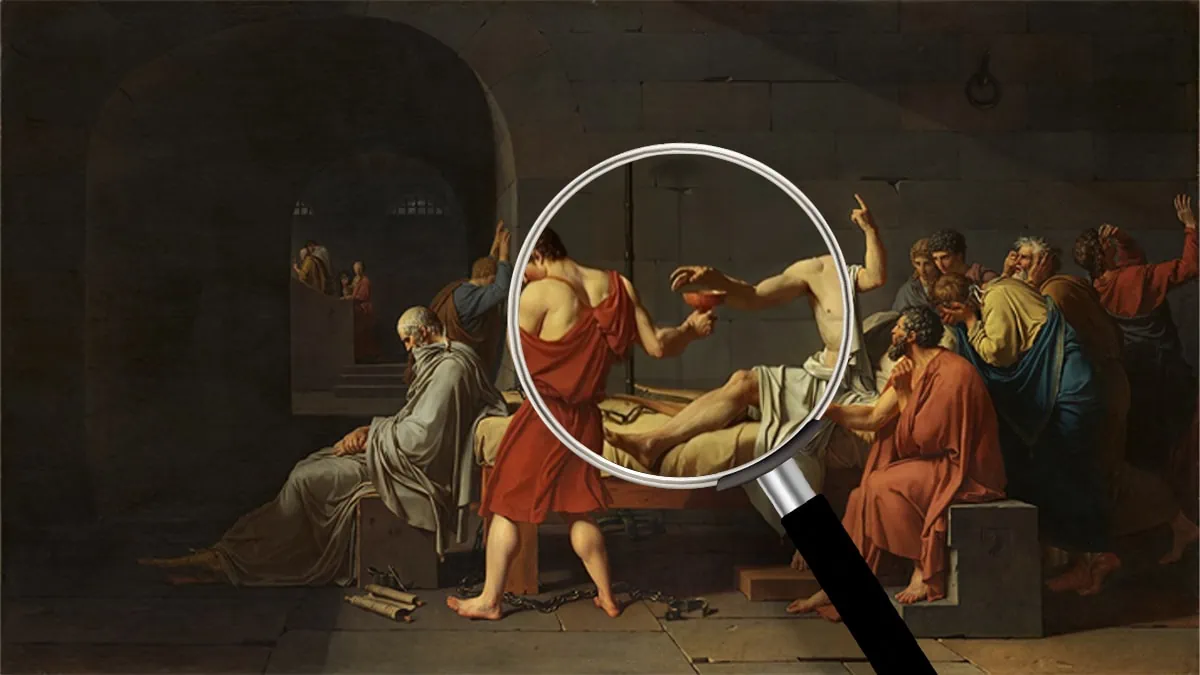 analysis of the death of socrates painting
