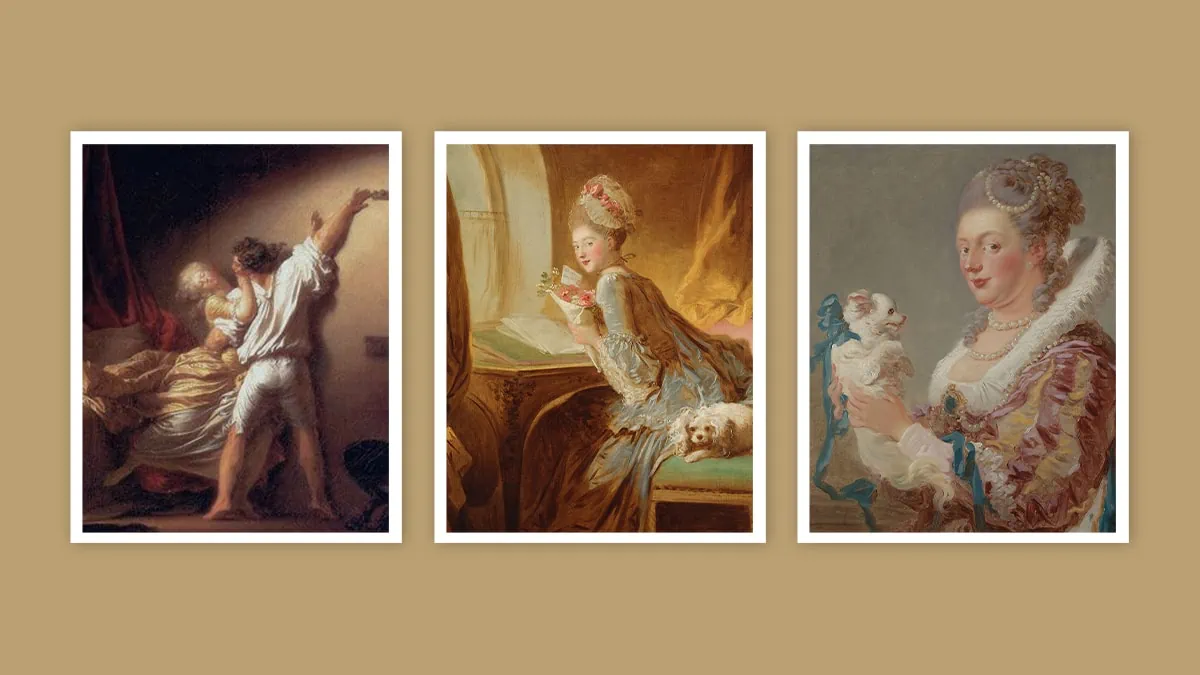 A collage of paintings by Fragonard