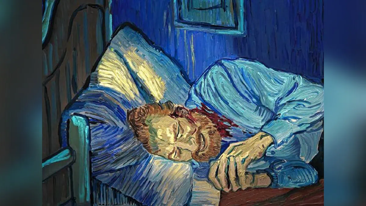 Portrait of Vincent Van Gogh with his ears bleeding