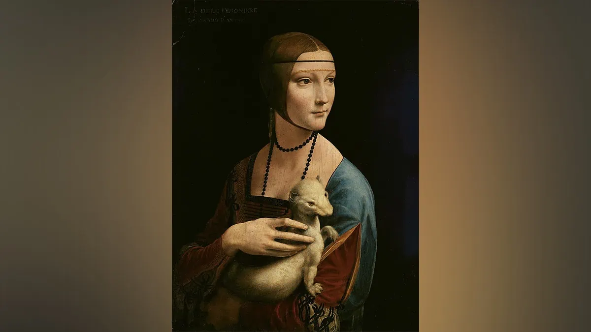 Da Vinci's Lady with an Ermine painting 