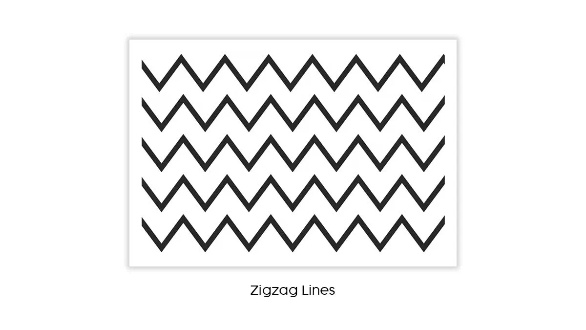 Zigzag line which is one of the types of line in art