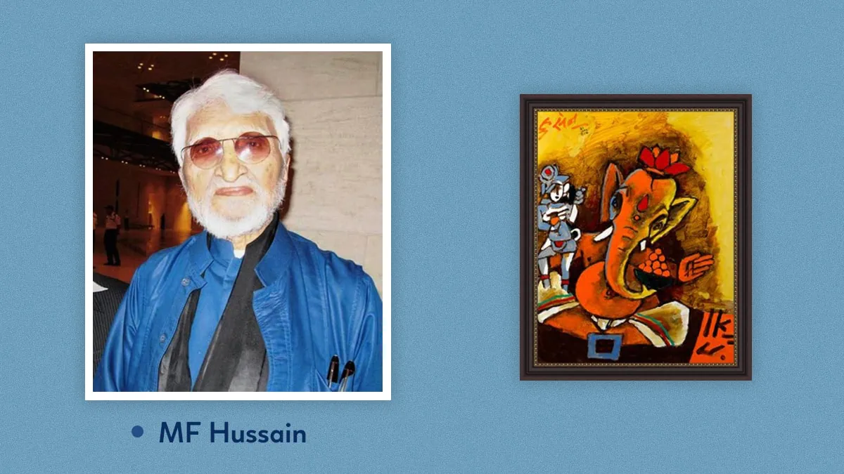 one of the famous Indian painter M. F. Hussain