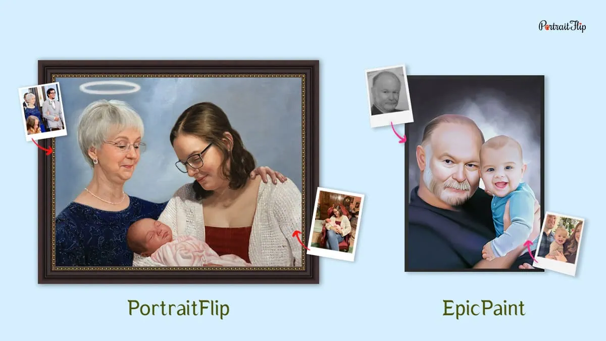 Differences between portraitflip and epicpaint