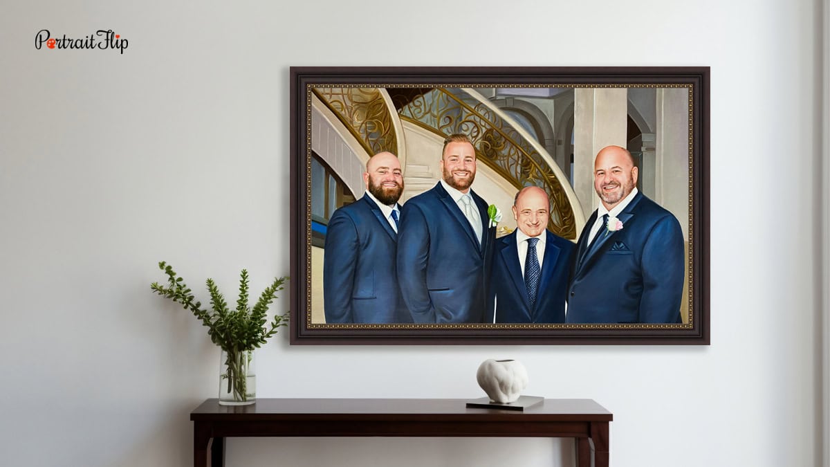 compilation portrait of four men