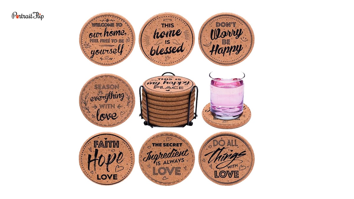 a set of drink coasters 