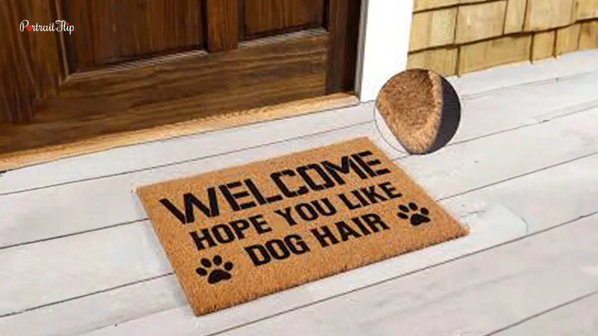 door mat with quote