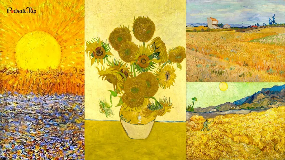 Famous paintings in yellow by Vincent Van Gogh