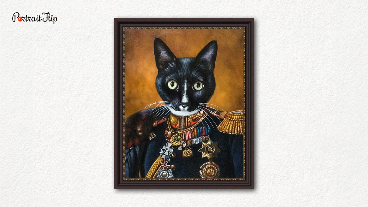 A royal cat portrait